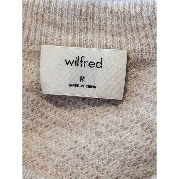 Wilfred Aubri Sweater Alpaca Blend Cropped Womens Size M Beige Relaxed Fit Soft - Picture 5 of 7